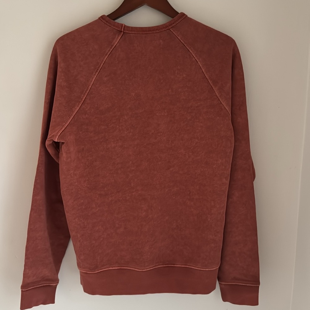Outerknown Sur Sweatshirt Men’s Medium Hemp Organic Cotton Crewneck Paprika - Picture 7 of 11